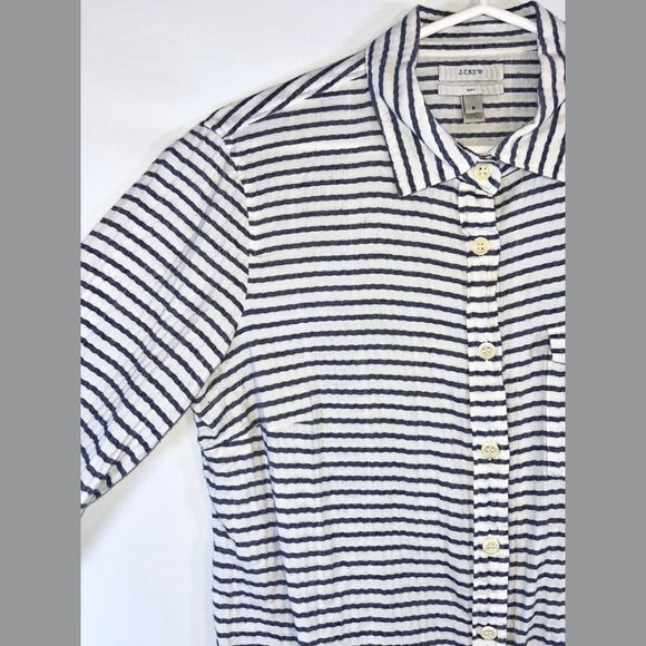 J.Crew Women's Striped Button Down Blouse - Size 8 - Picture 2 of 6